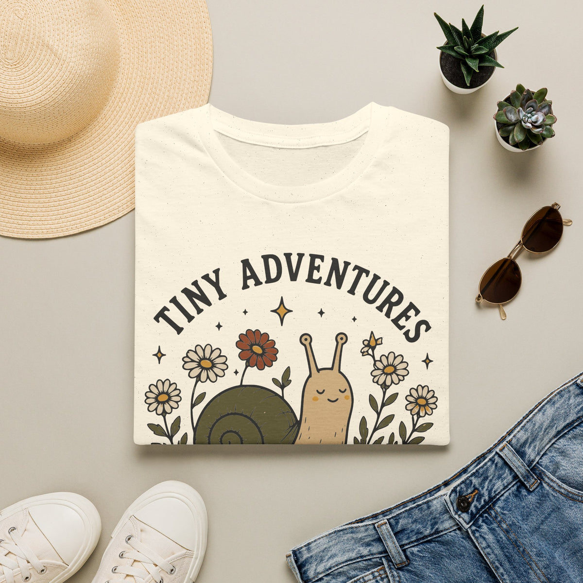Tiny Adventures Snail T‑Shirt