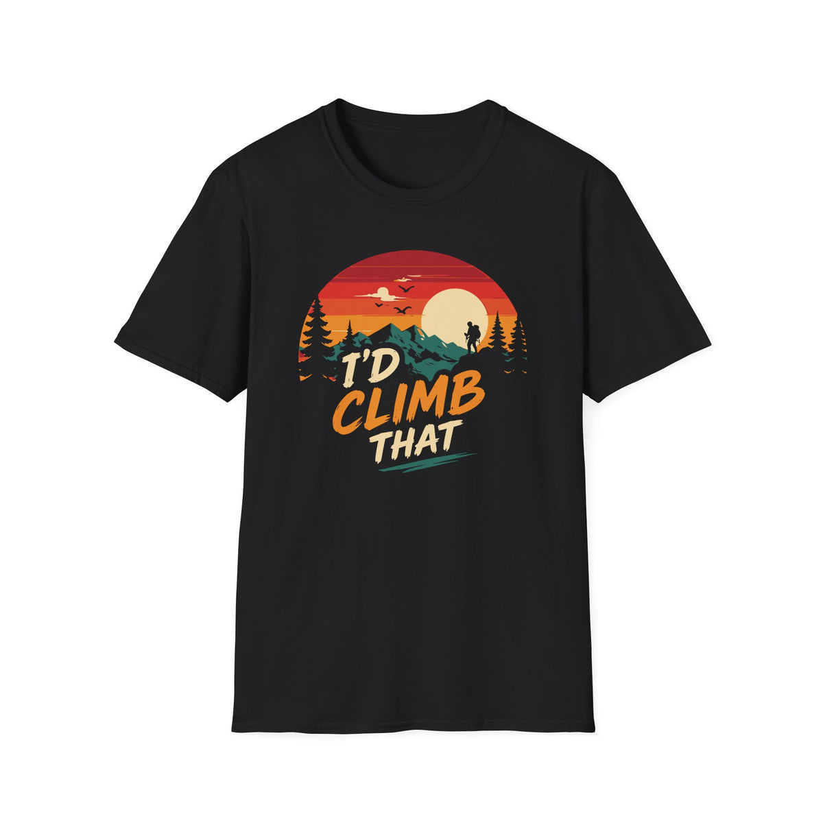 I'd Climb That Sunset Retro Tee